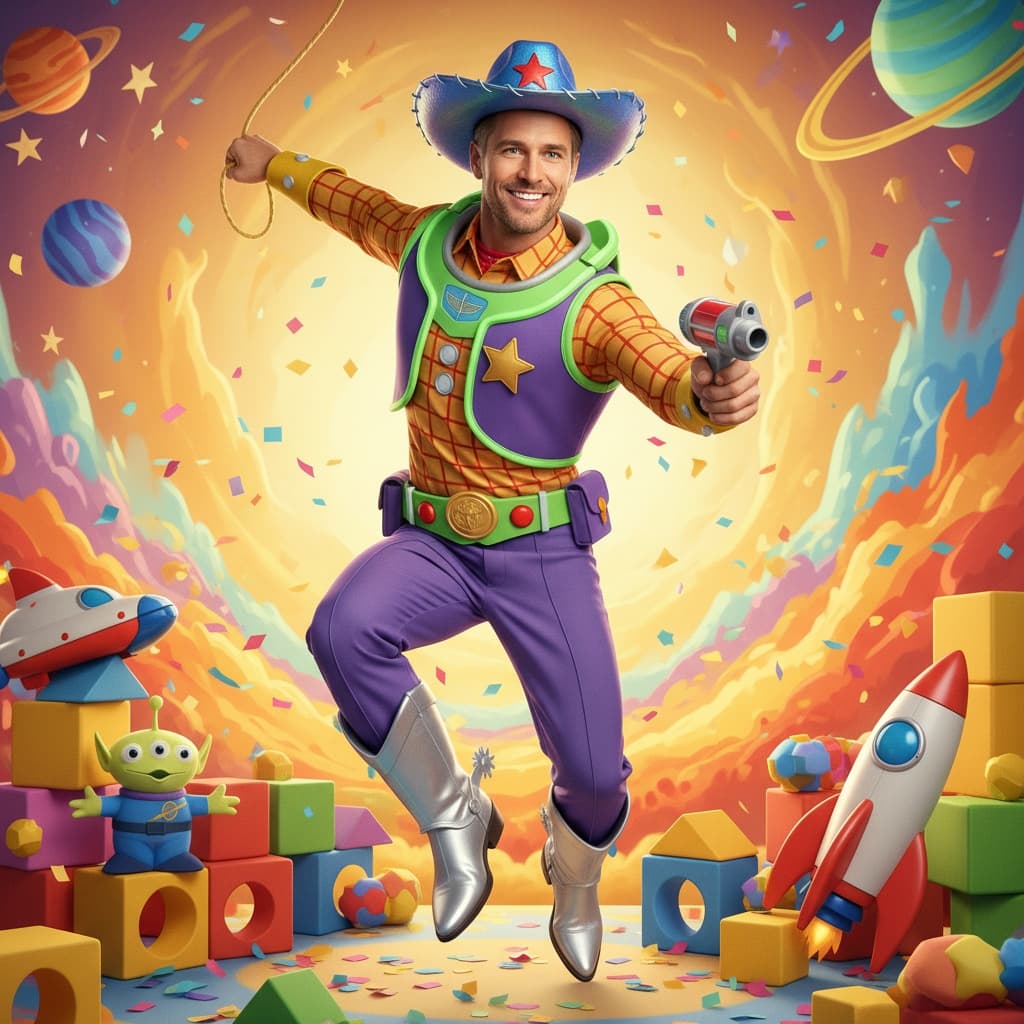 athletic white man toy story character 75376037