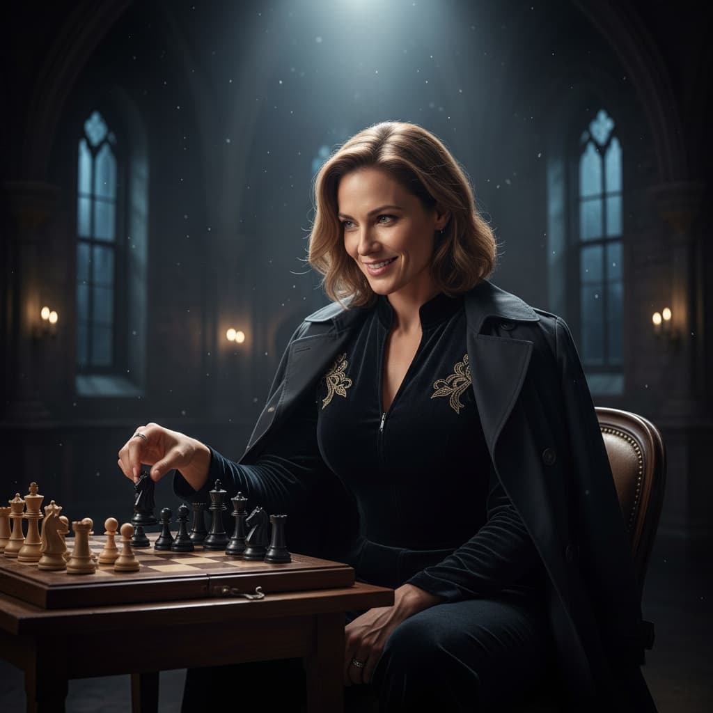 athletic white woman chess mastermind strategist 85477400