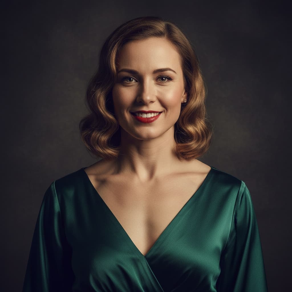 athletic white woman classic hollywood portrait 64512268