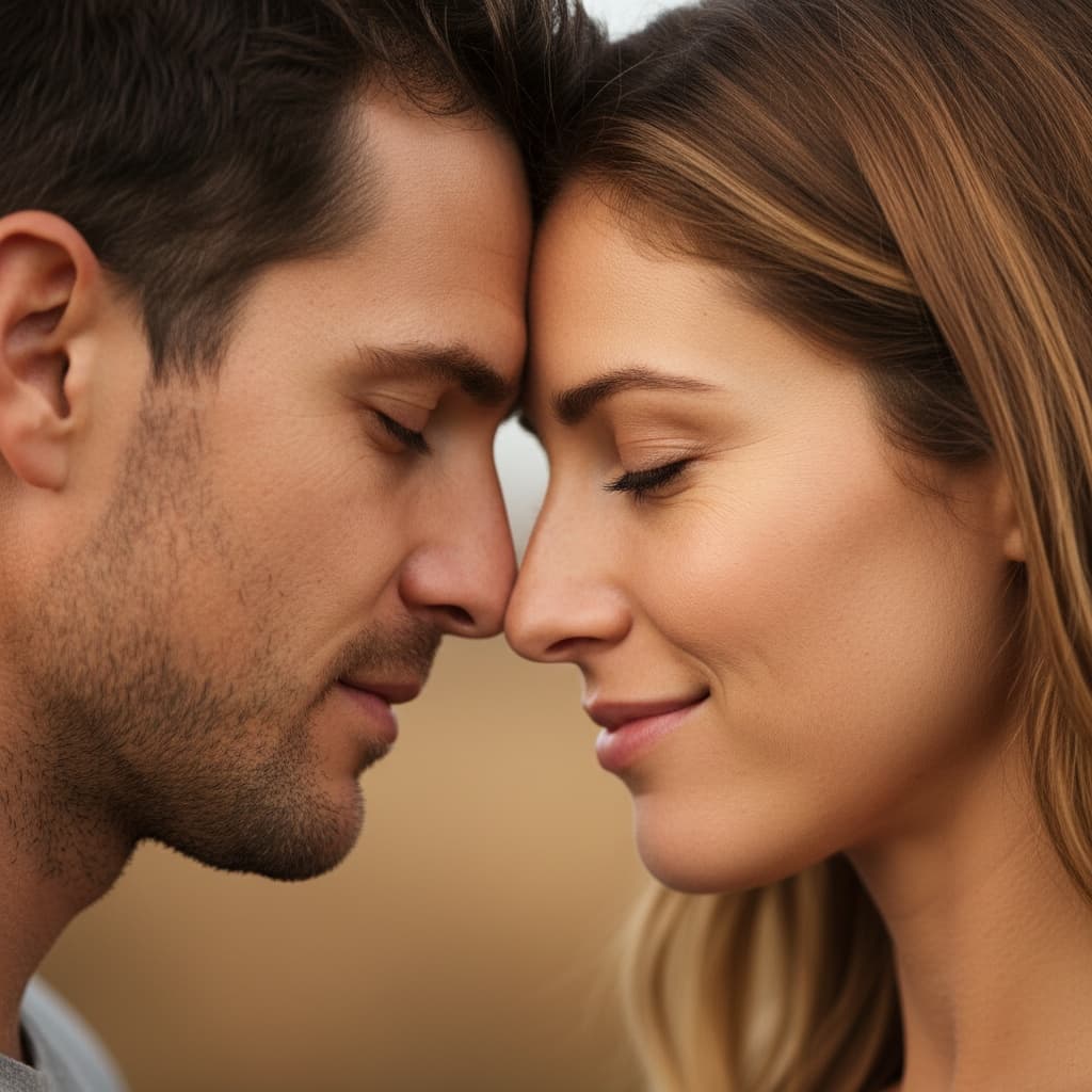 athletic white woman close up faces touching 56474935