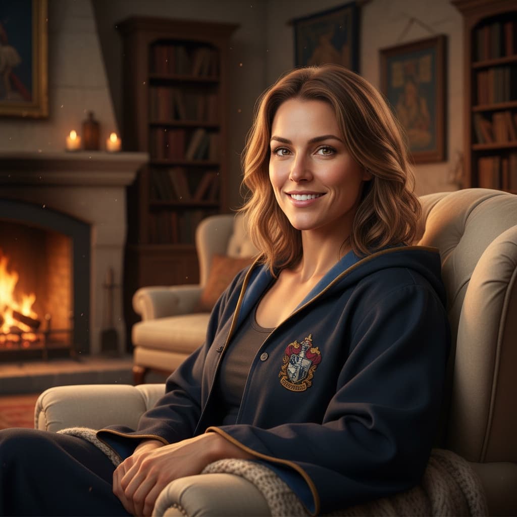 athletic white woman common room portrait 90012269
