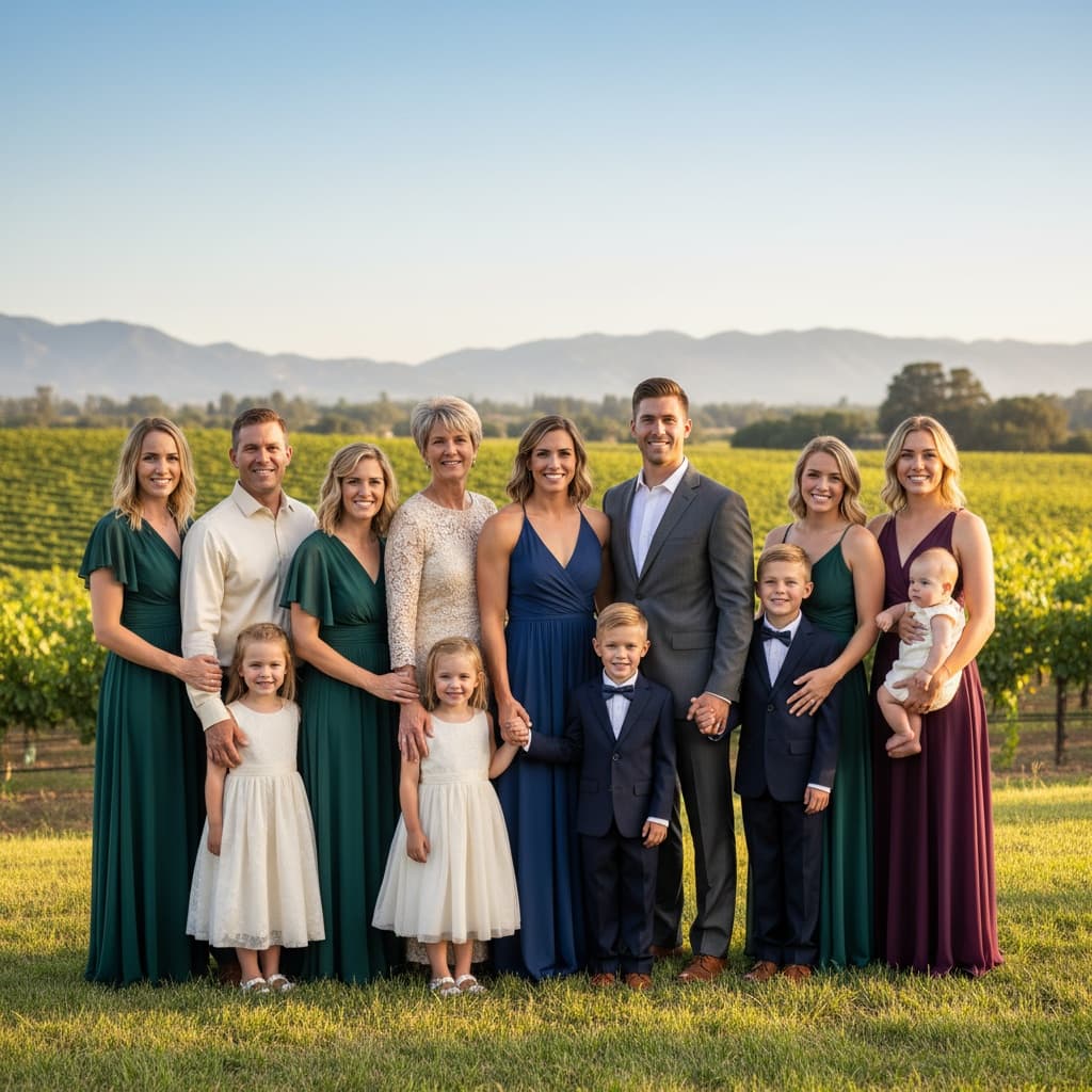 athletic white woman formal family tree lineup 96563789