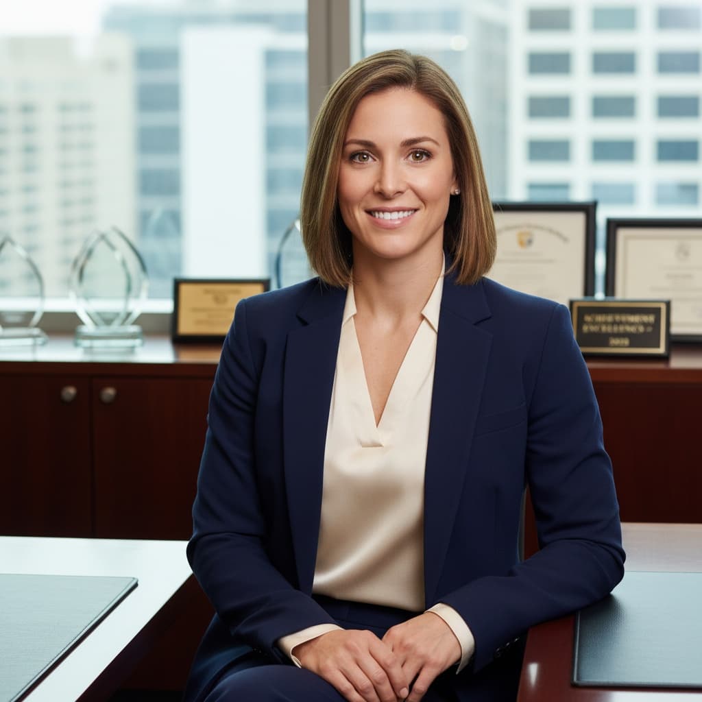 athletic white woman formal portrait office setting 54587354