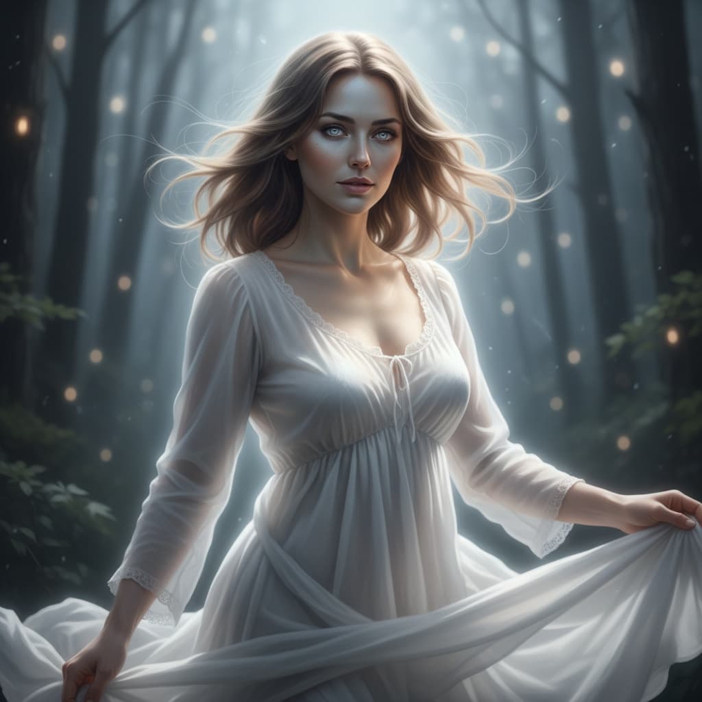 athletic white woman ghost apparition portrait 70406935