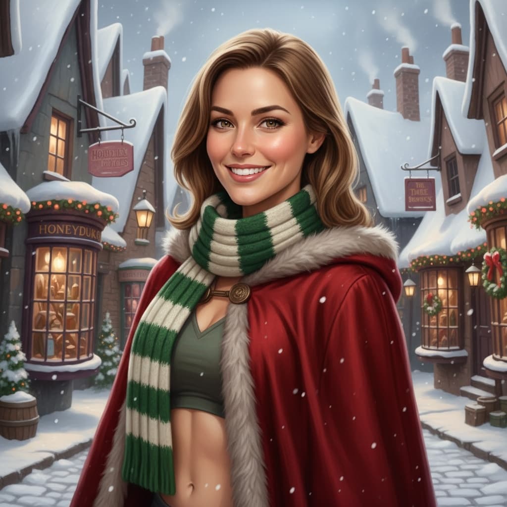 athletic white woman hogsmeade village 73300442