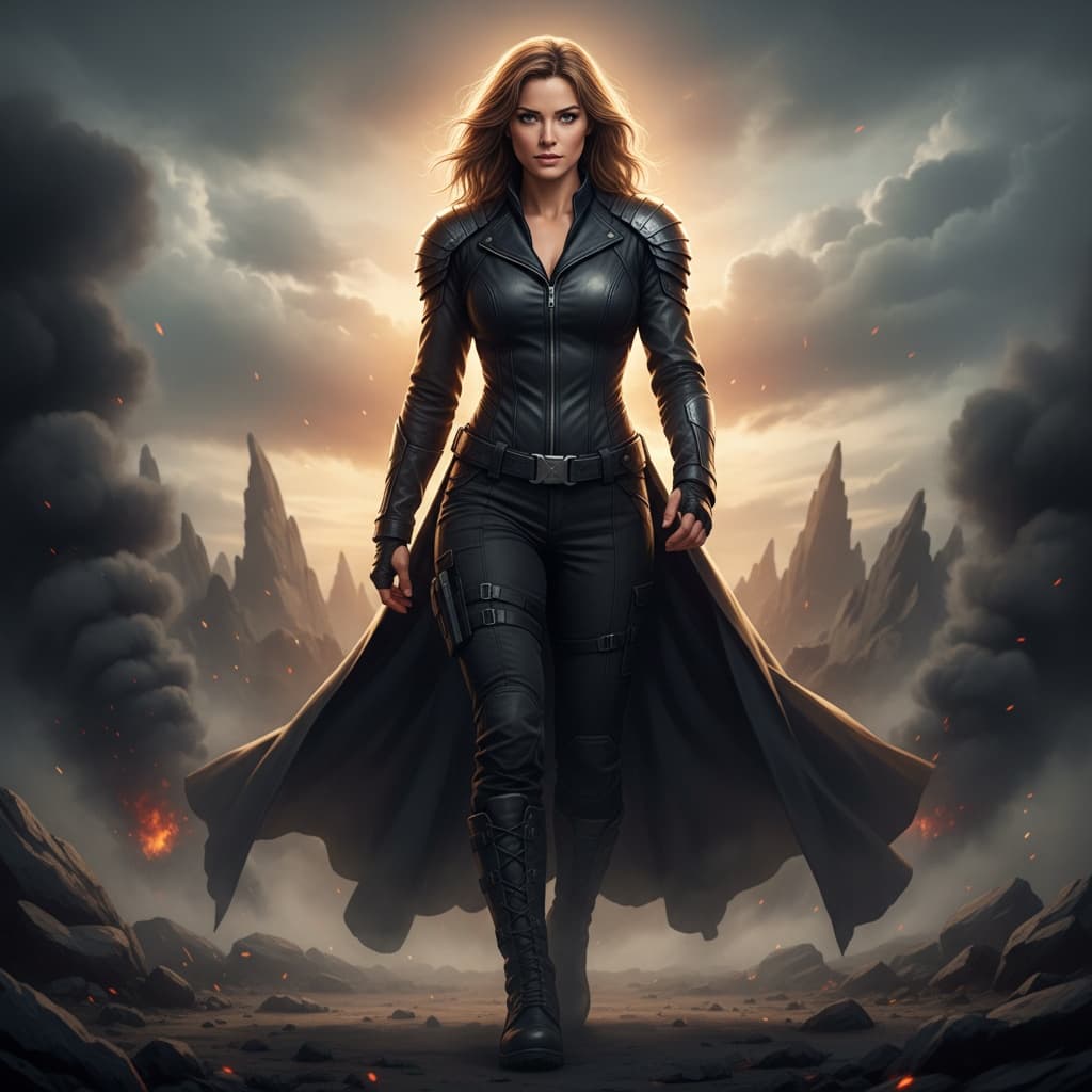athletic white woman intimidating forward walk 31082321