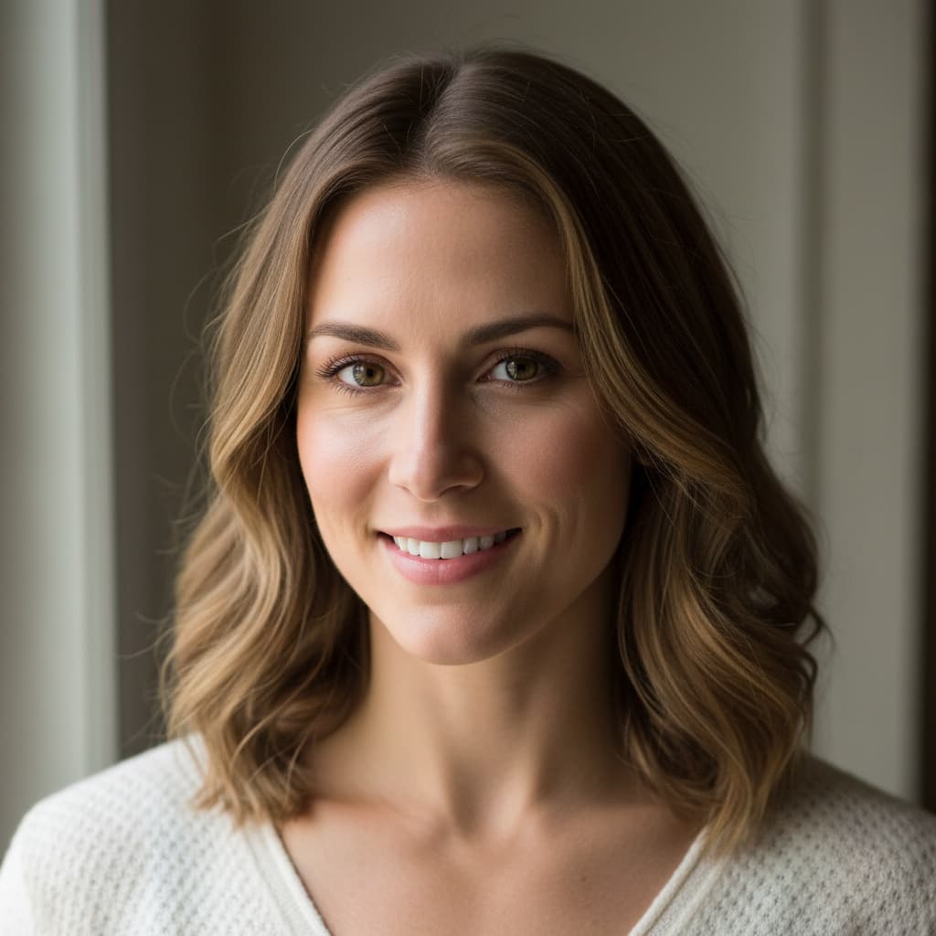 athletic white woman natural window light soft 30983582