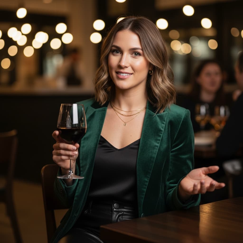 athletic white woman restaurant bar social 38679464