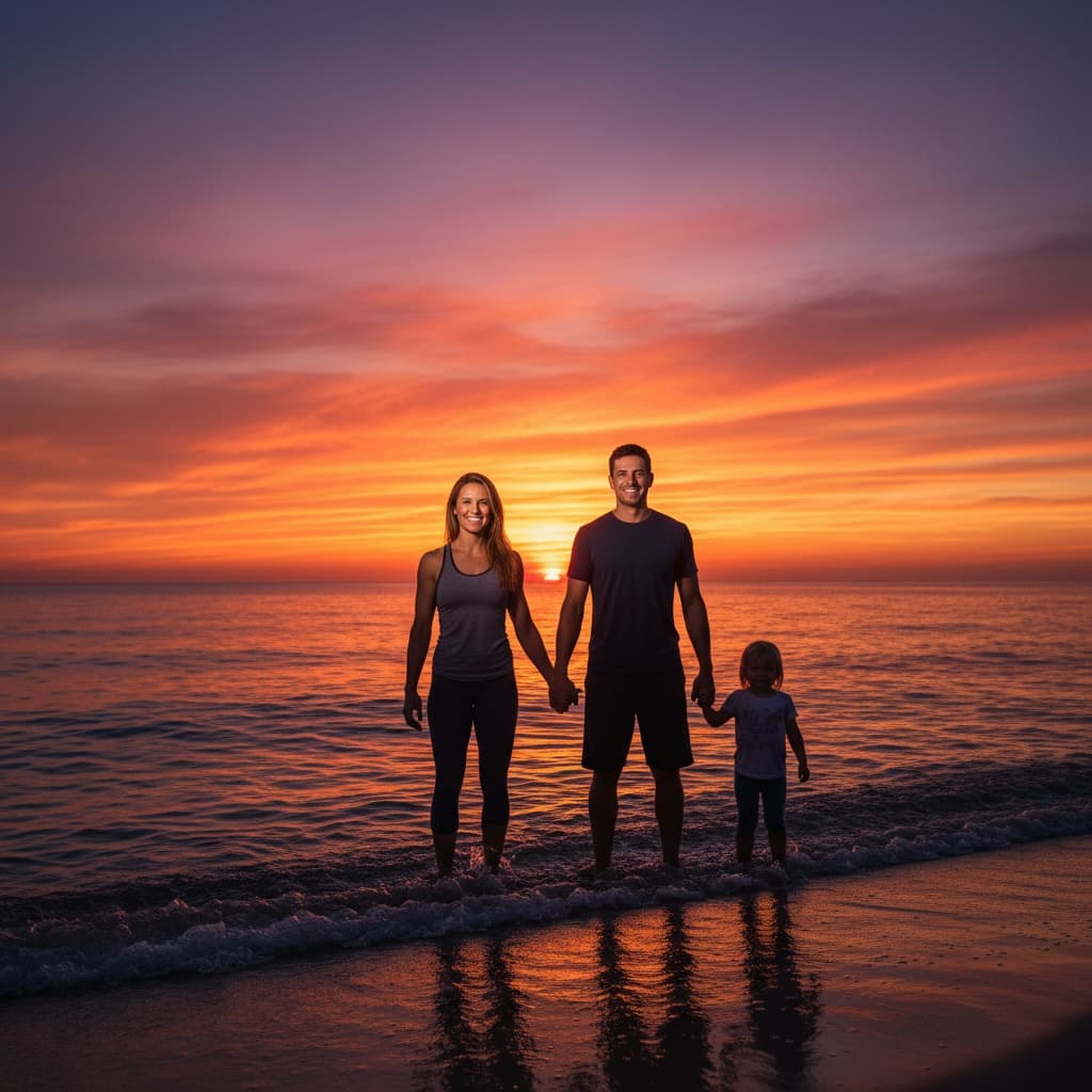athletic white woman silhouette sunset romantic 72325286