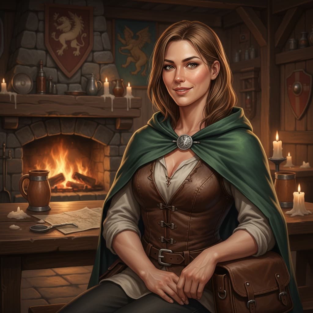 athletic white woman tavern character portrait 51619254