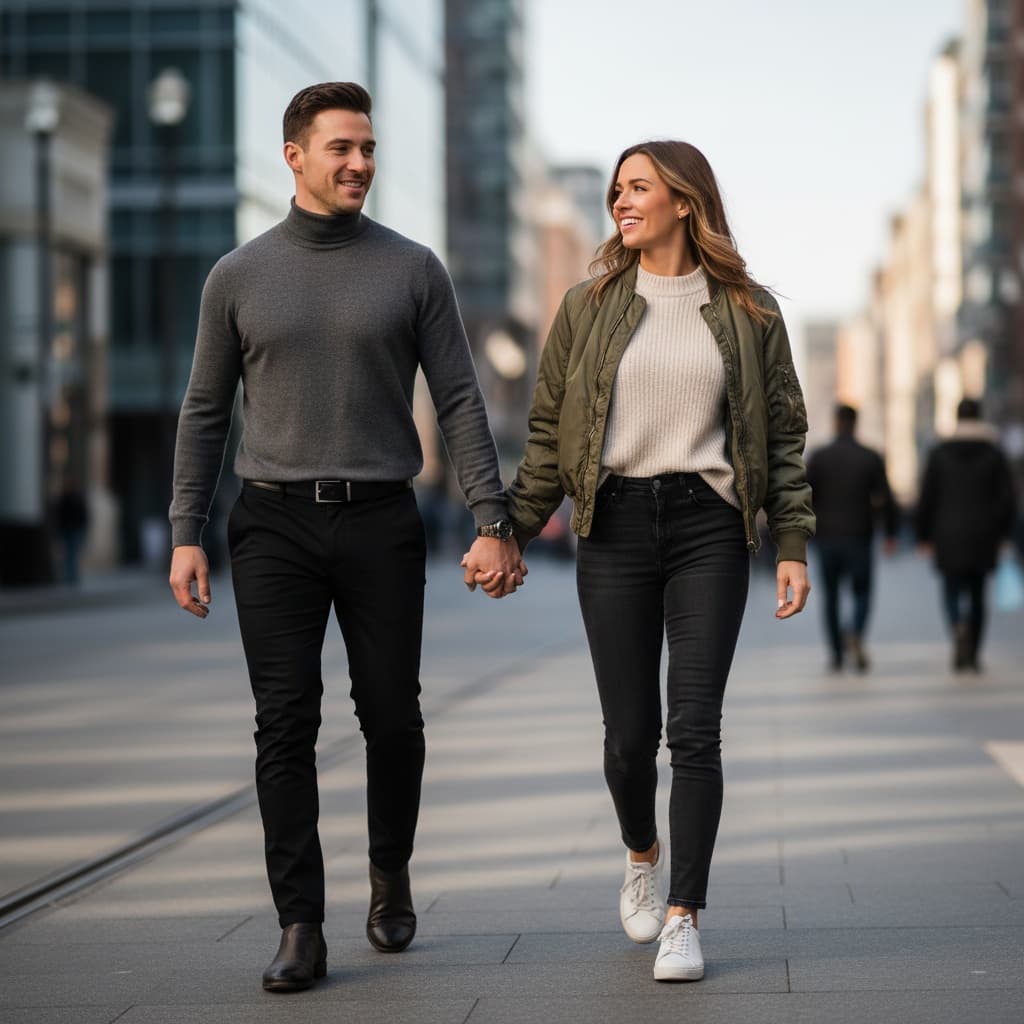 athletic white woman urban street walking 85920406