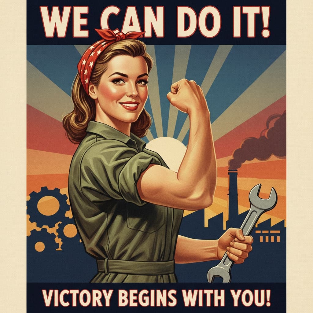athletic white woman war bonds poster style 60139472