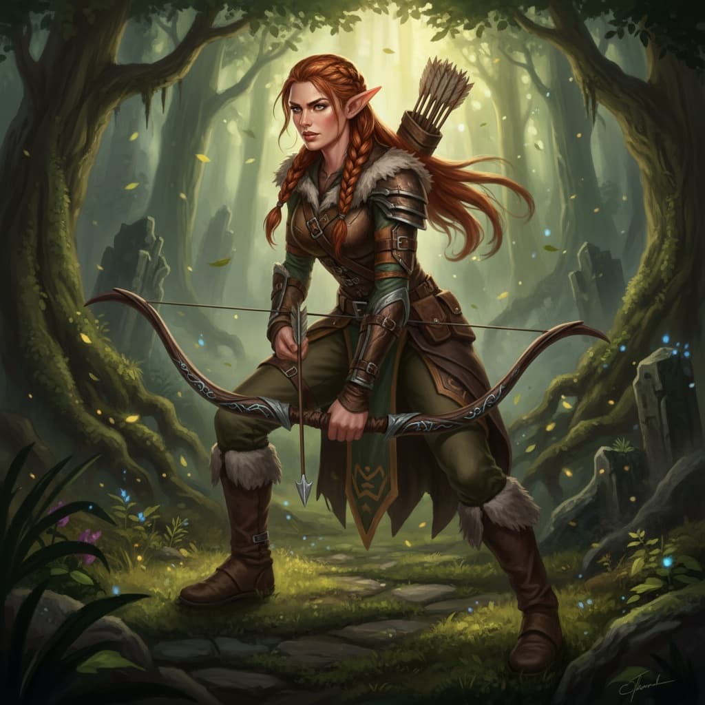athletic white woman woodland ranger 32839201
