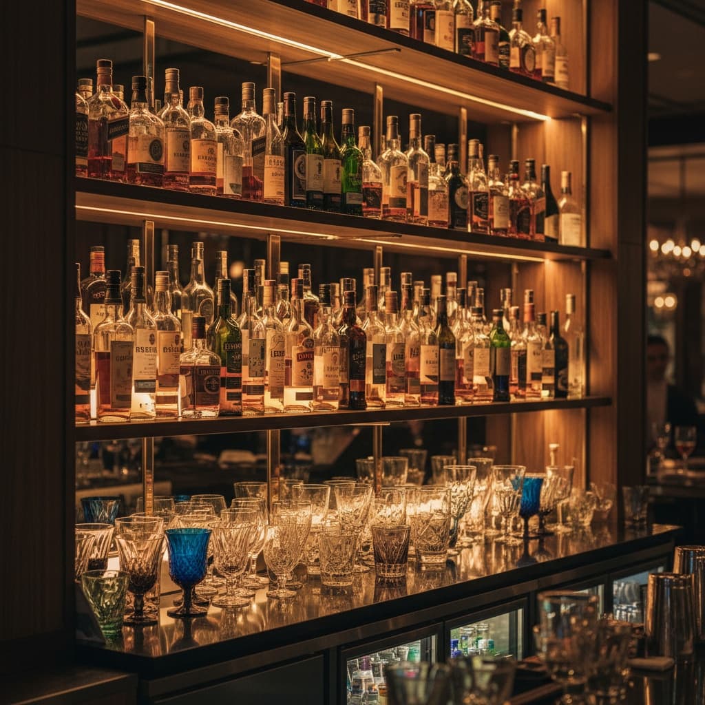 backlit bottle display 28909477