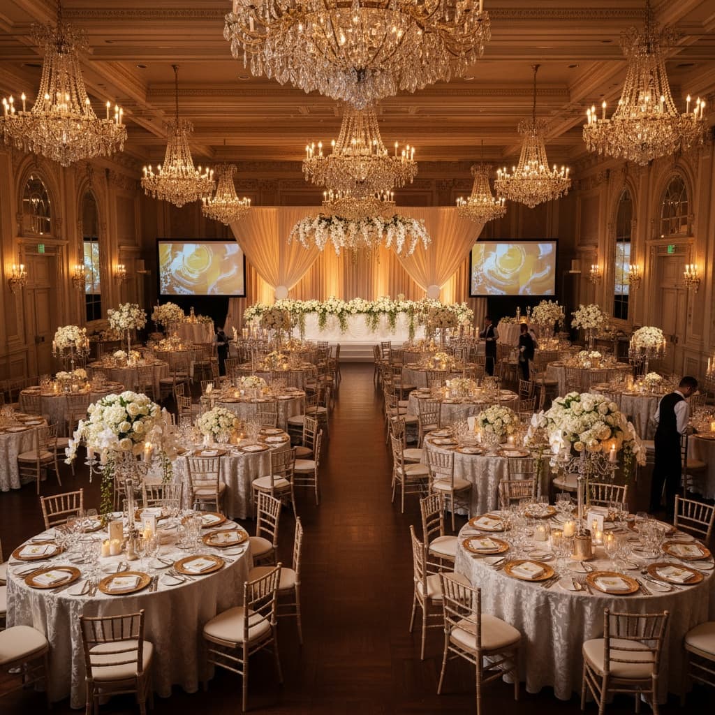 banquet round tables 99690191