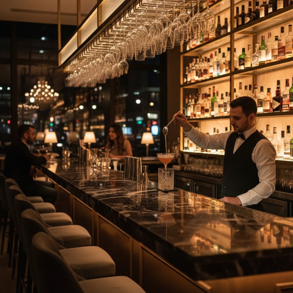 bar area cocktail setup 61762879