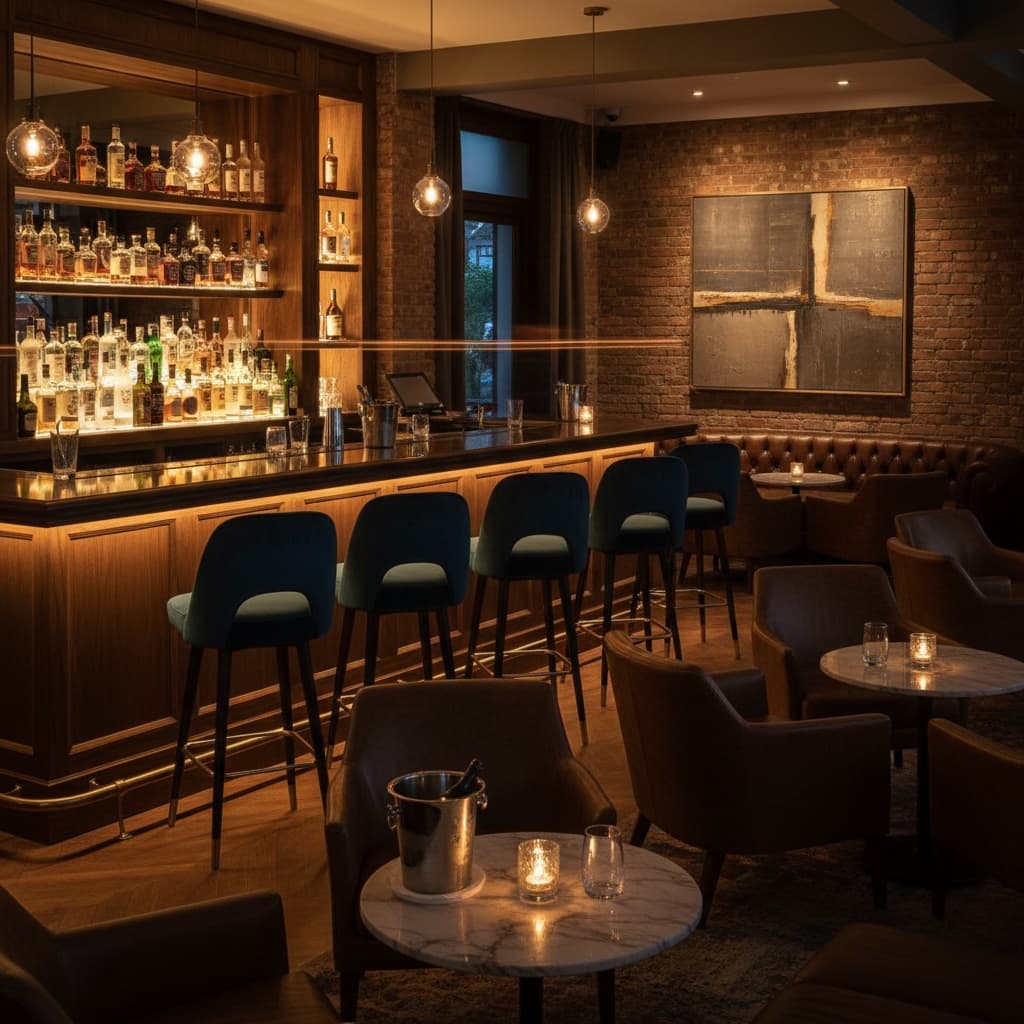 bar area evening 64448288