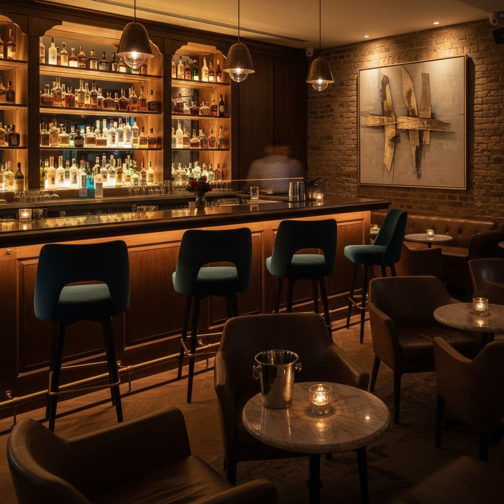 bar area evening 83158729