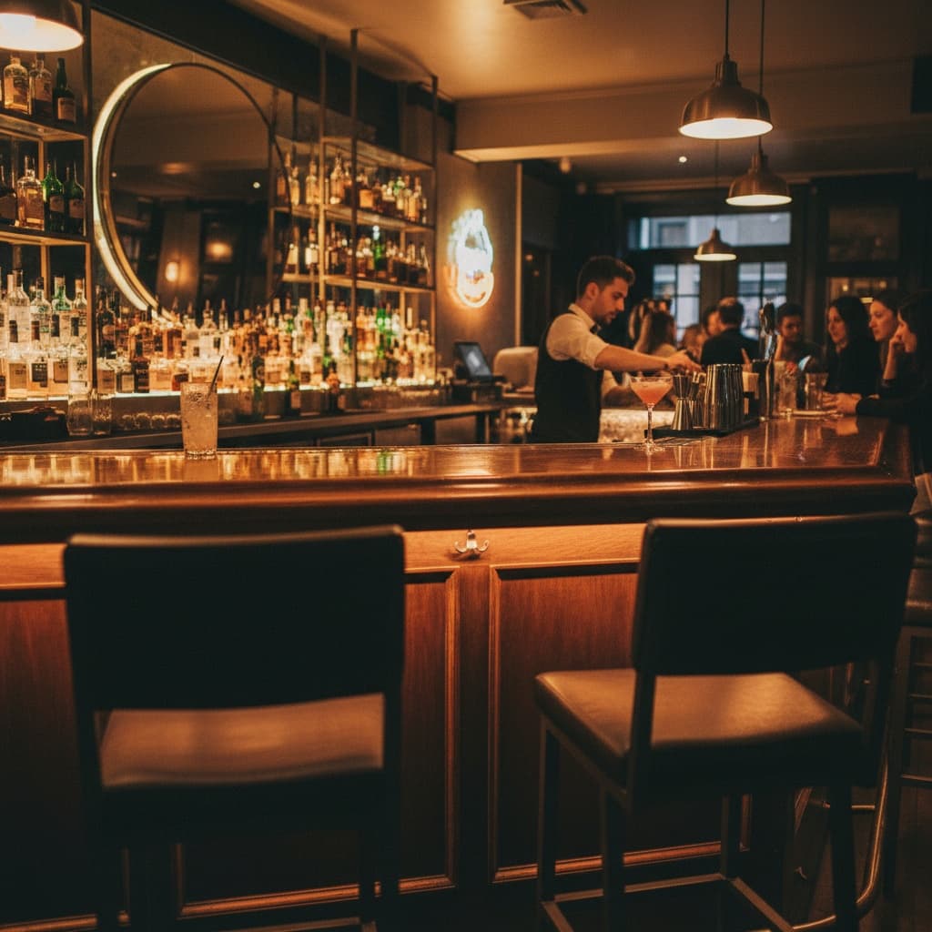 bar seating perspective 79122625