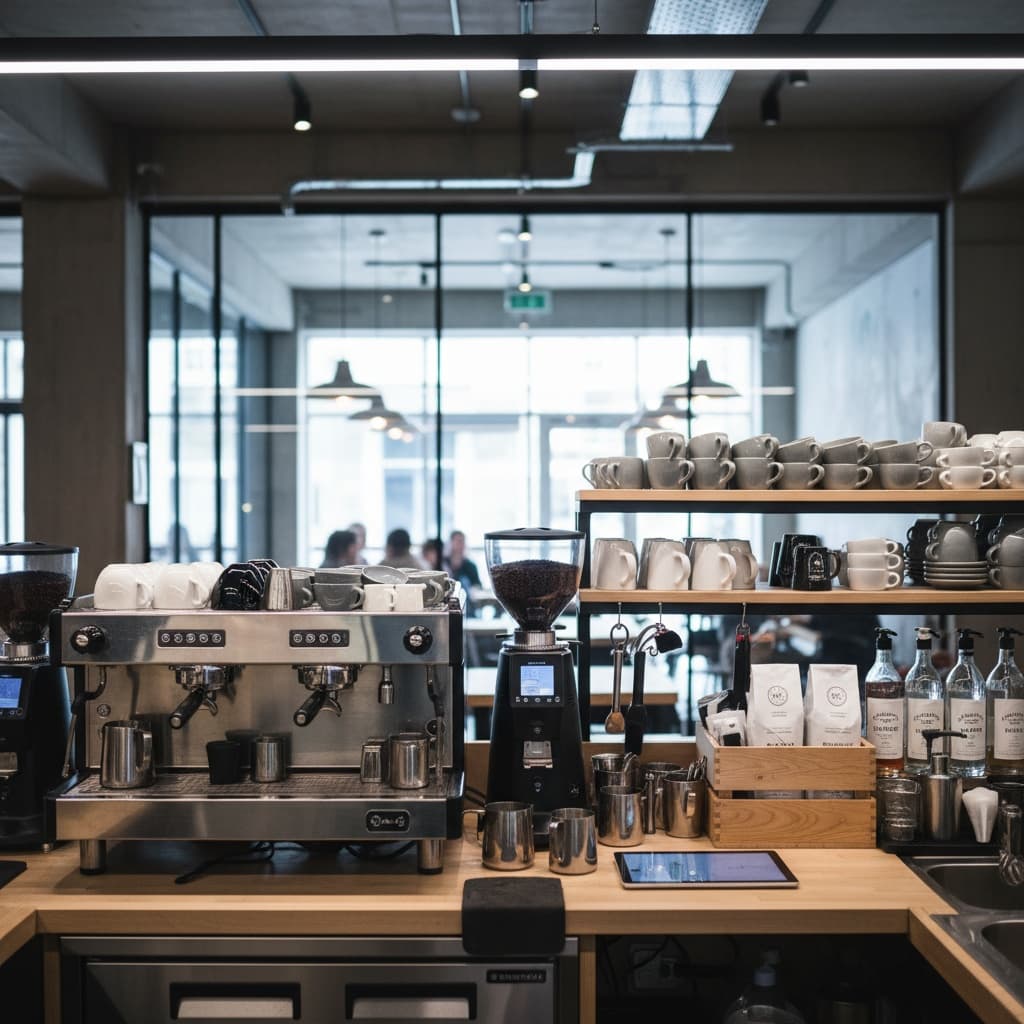 barista station behind counter 39137240