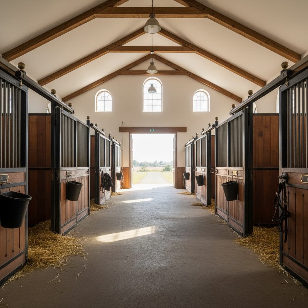 barn aisle perspective 56381326