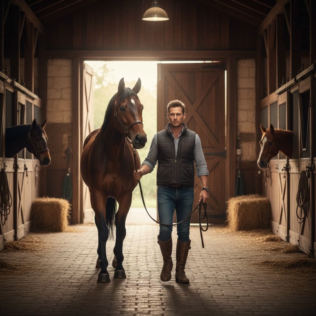 barn aisle walking shot 95740145