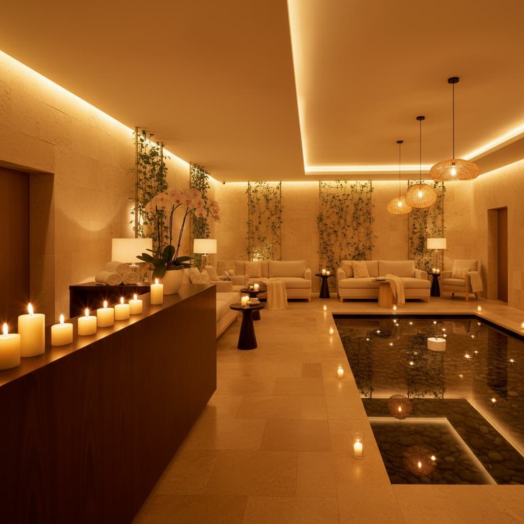 bathroom evening ambiance 41418044