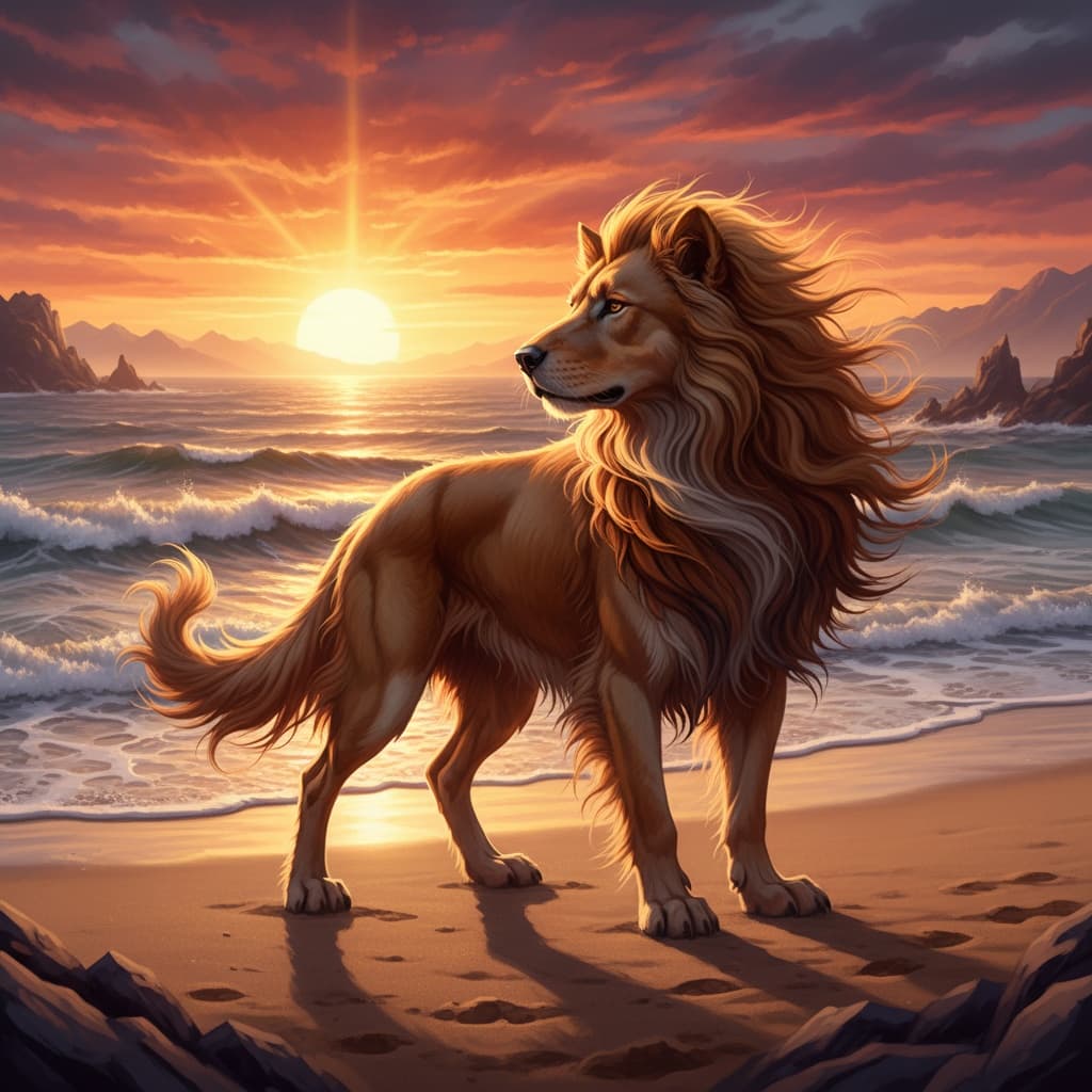 beach sunset profile 66512497