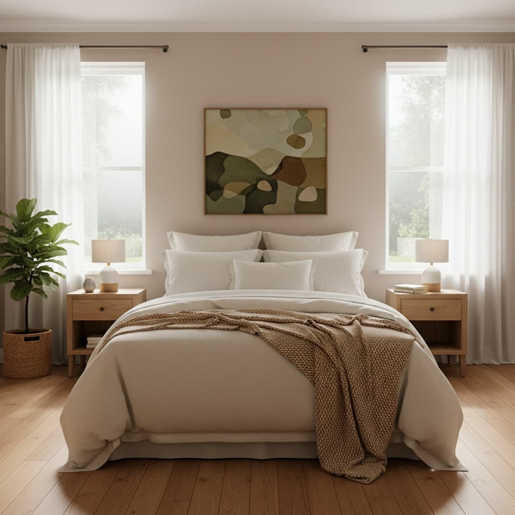 bedroom cozy natural light 64454437