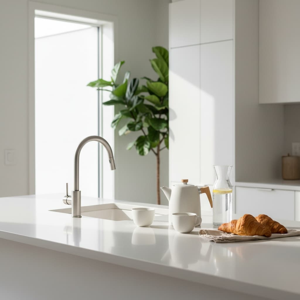 bright modern kitchen counter 31768193