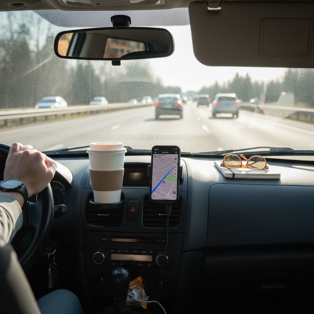 car dashboard commute 63838842