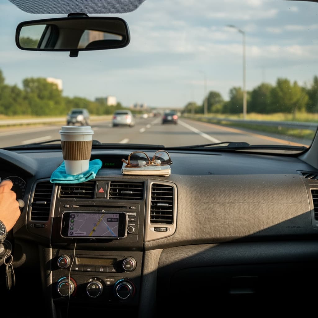 car dashboard commute 72718987