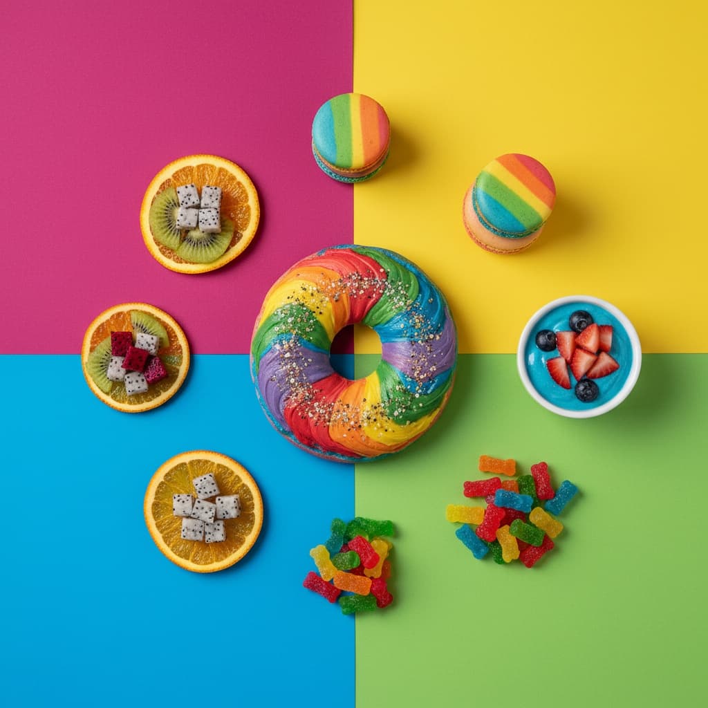 colorful vibrant overhead 40237905