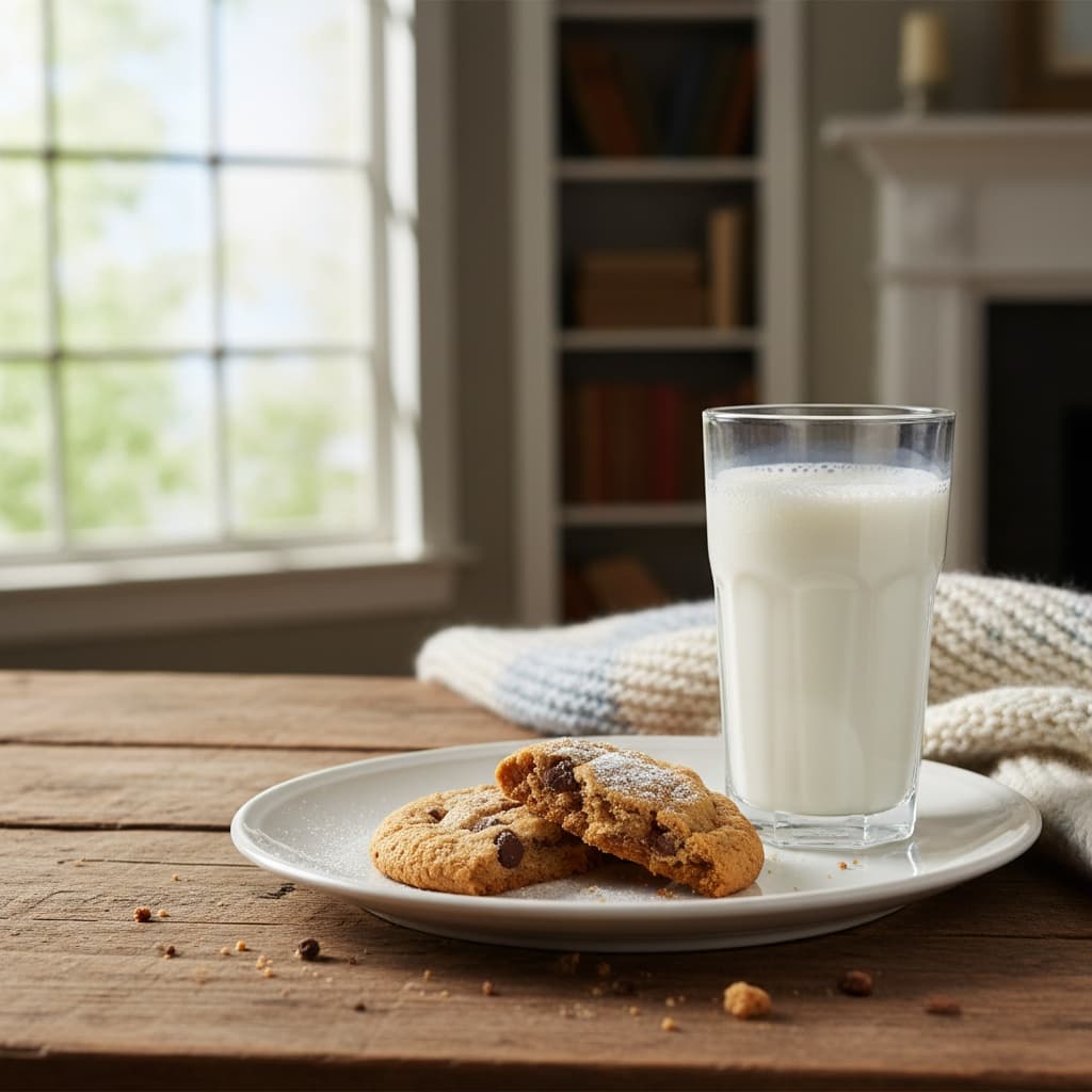cookies with milk glass 74869083