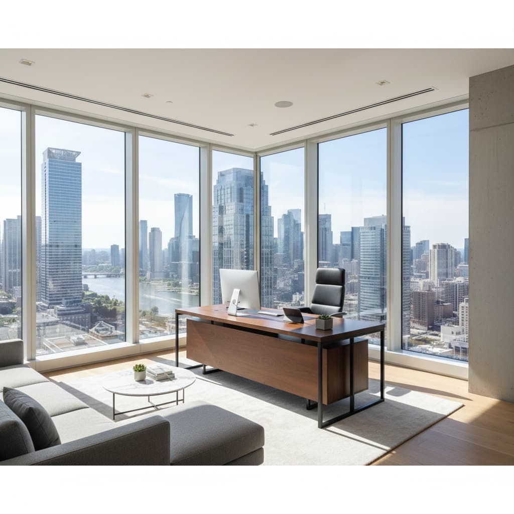 corner office executive view 46137859