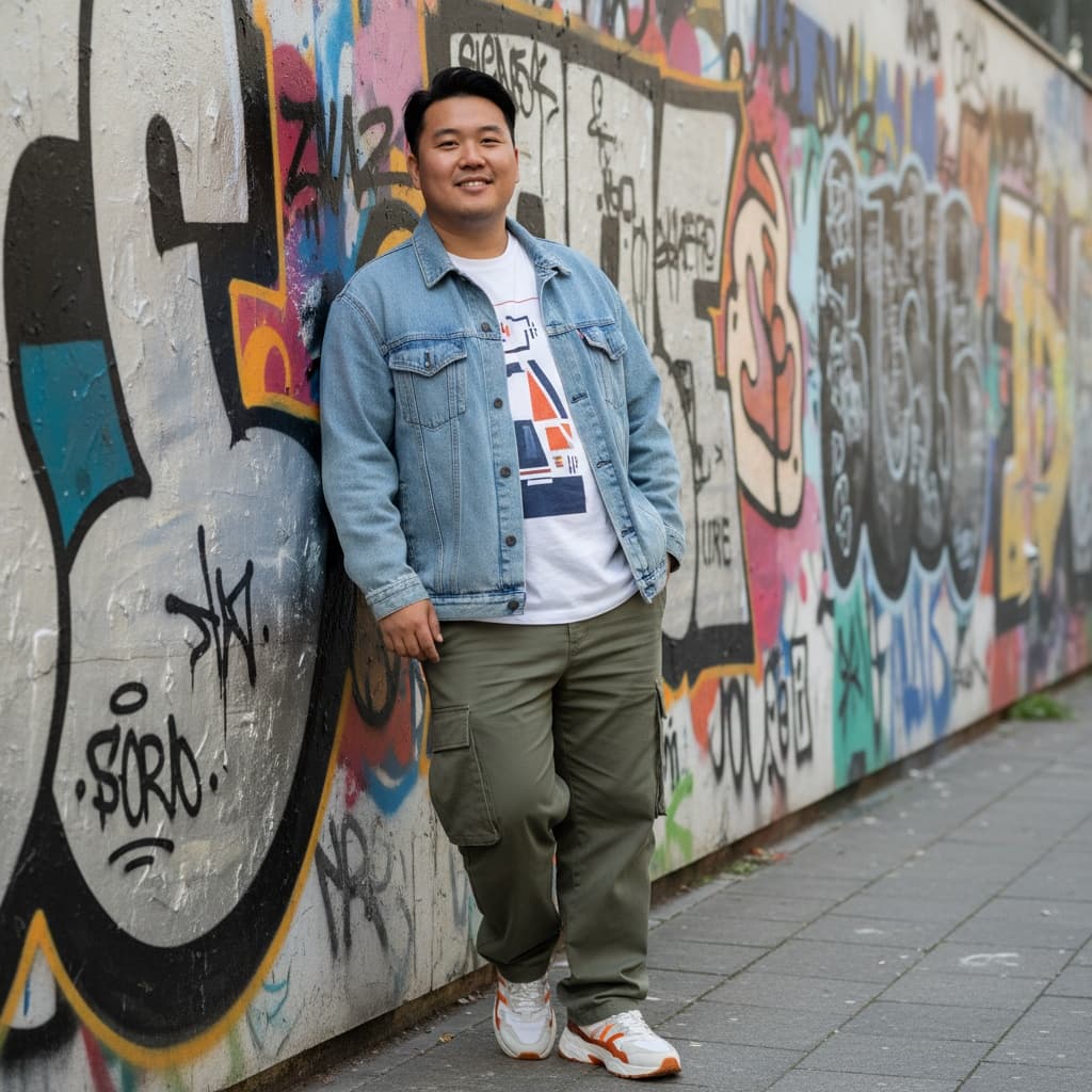 curve asian man east side gallery graffiti 95849285