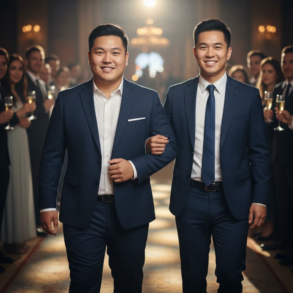 curve asian man entrance grand arrival 88282545
