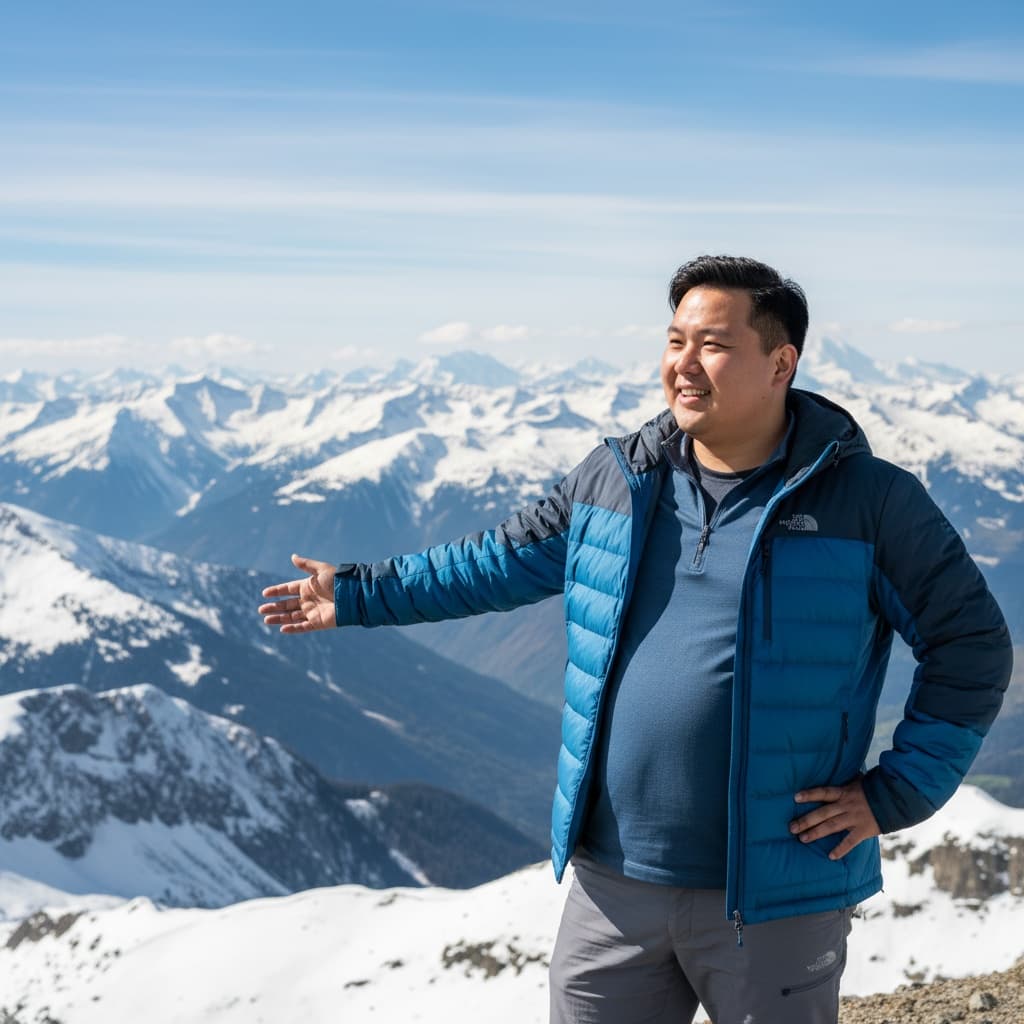 curve asian man swiss alps mountain vista 25621702
