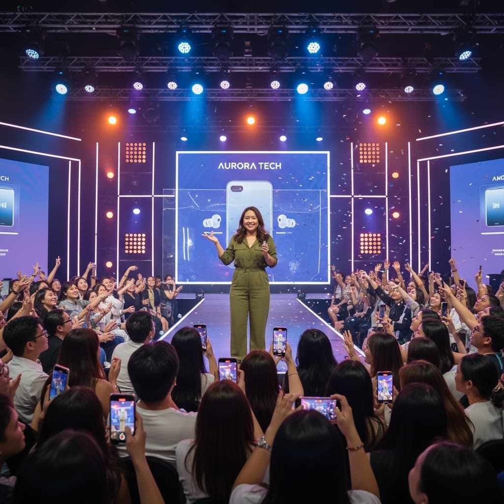 curve asian woman audience reaction shot 18093454
