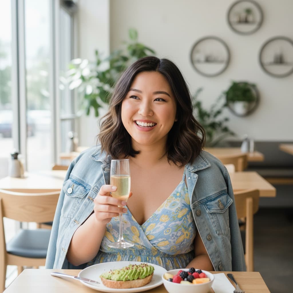 curve asian woman brunch restaurant social 39074042