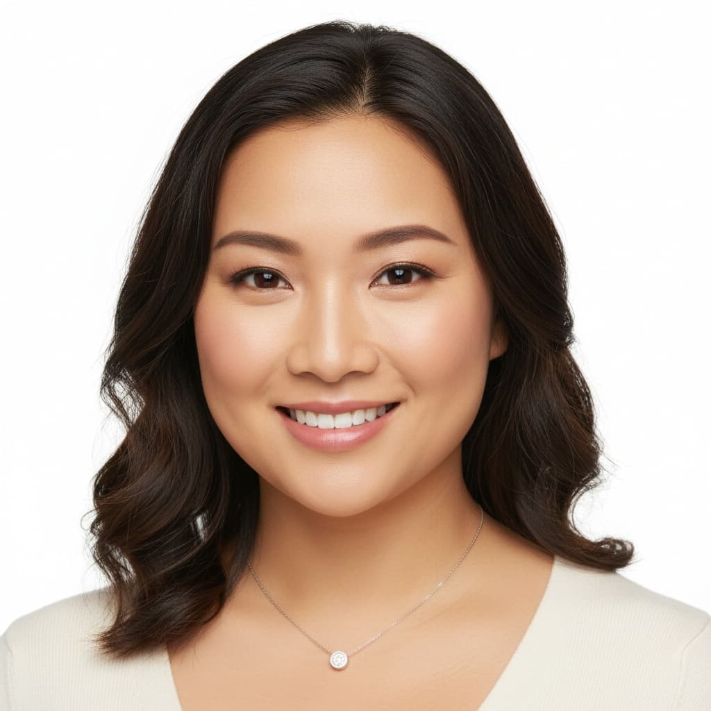 curve asian woman closeup face expression 84469795