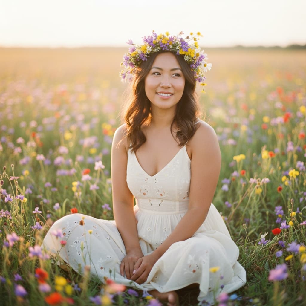 curve asian woman nature child outdoor portrait 13150736
