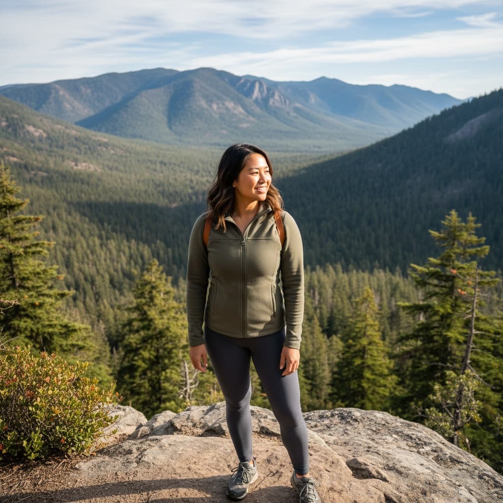 curve asian woman outdoor nature adventure 33715704