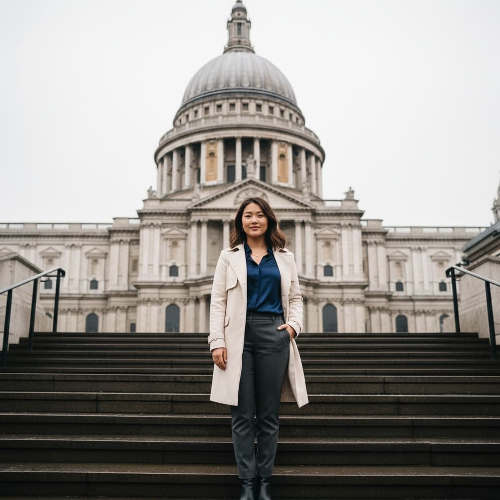 curve asian woman st pauls cathedral steps 35304000