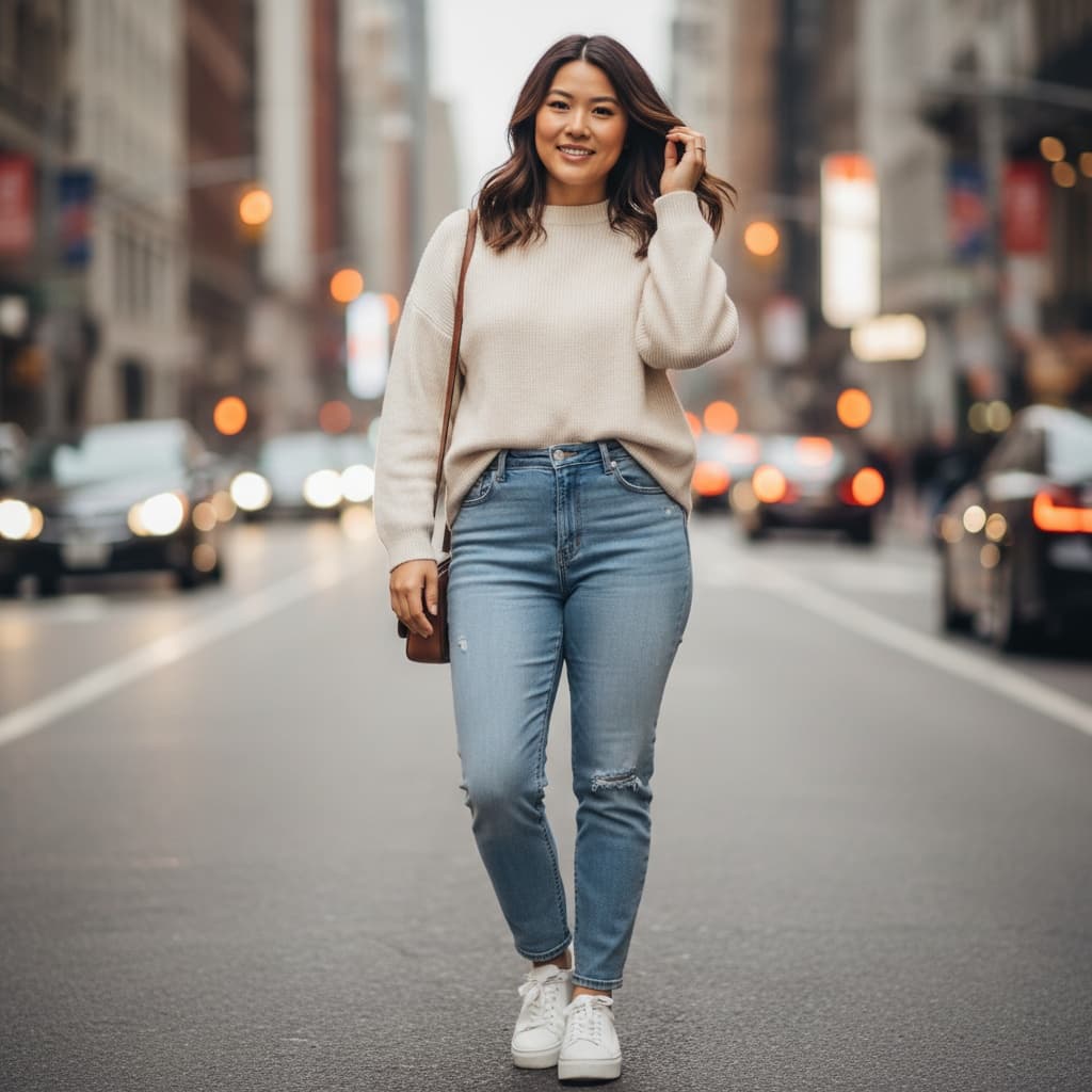 curve asian woman urban street lifestyle 76630113
