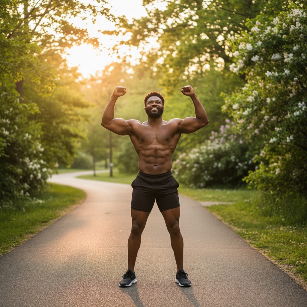 curve black man after outdoor lifestyle confident 82744866