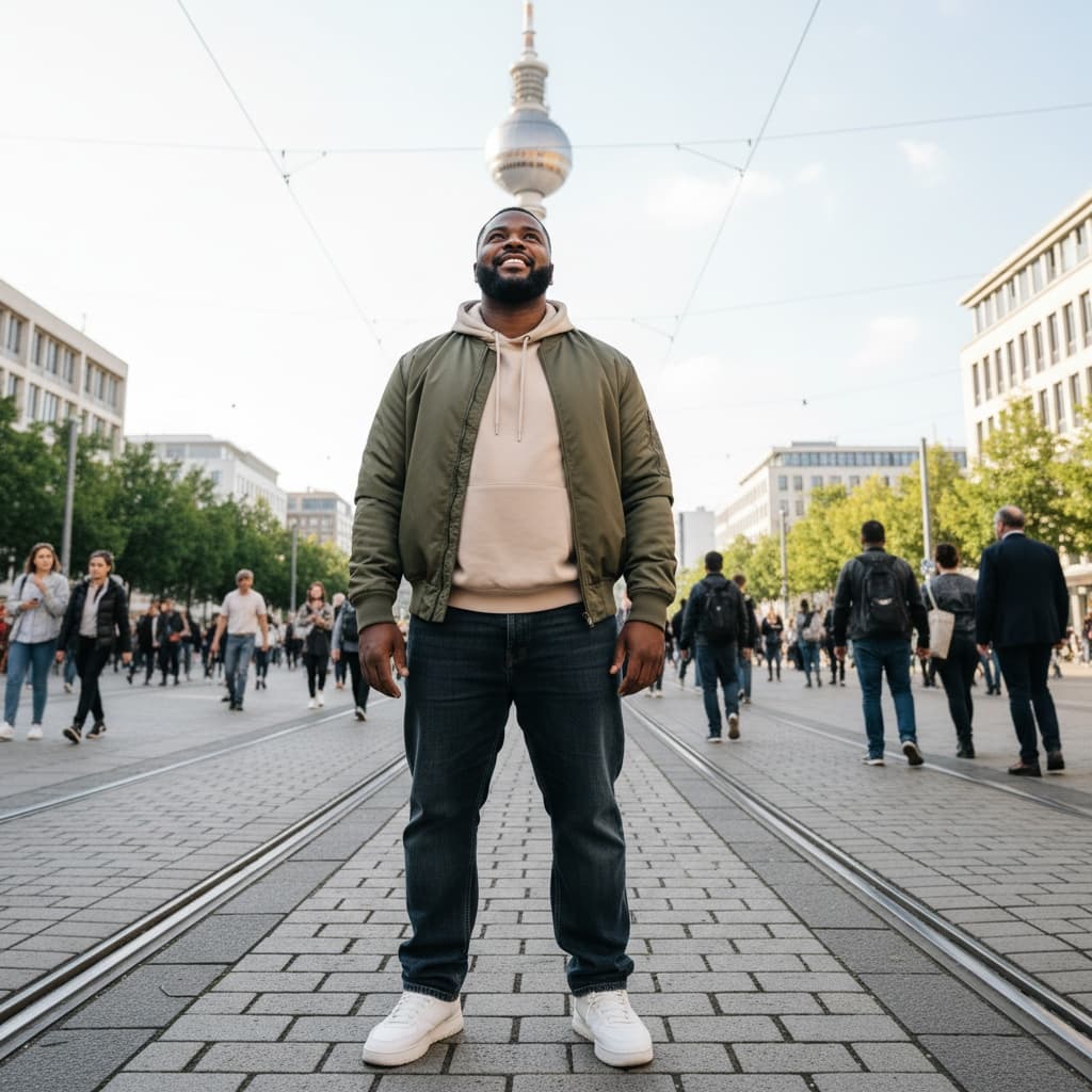 curve black man alexanderplatz tv tower 34328055