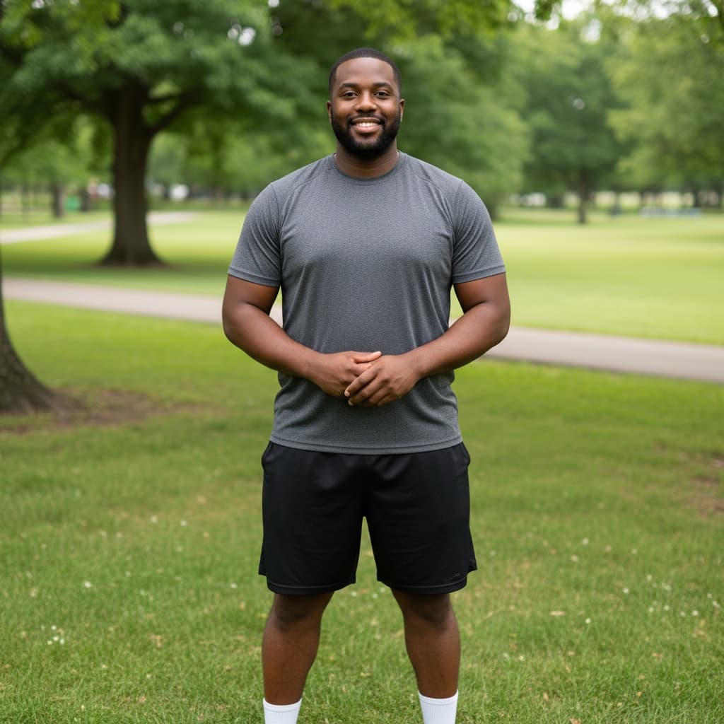 curve black man before outdoor lifestyle starting 31904289