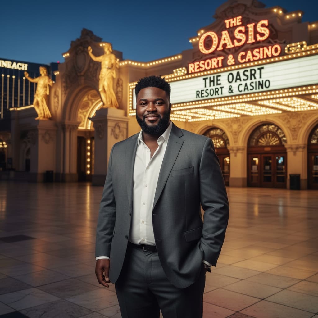 curve black man casino entrance full body 24378629