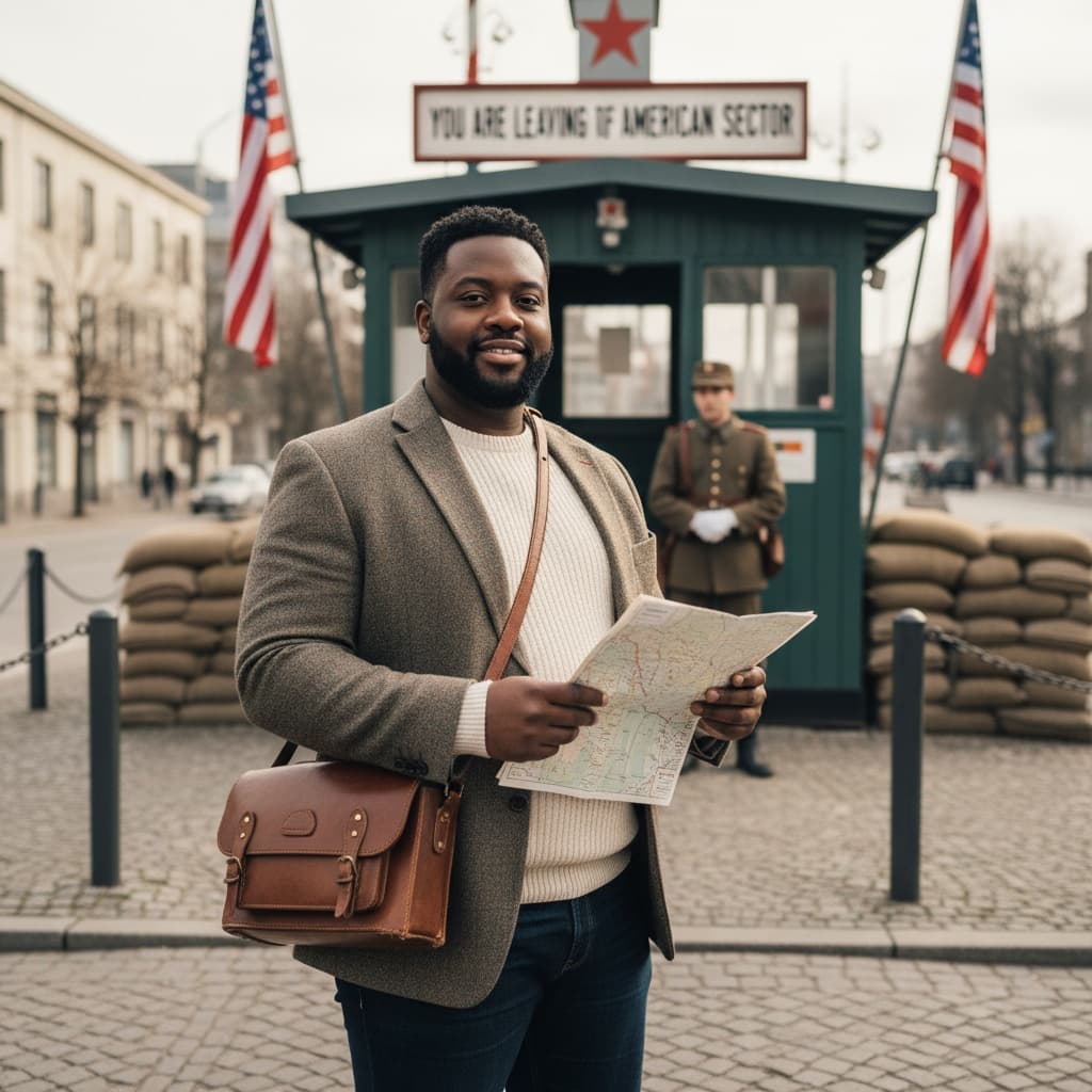 curve black man checkpoint charlie historic 35431249